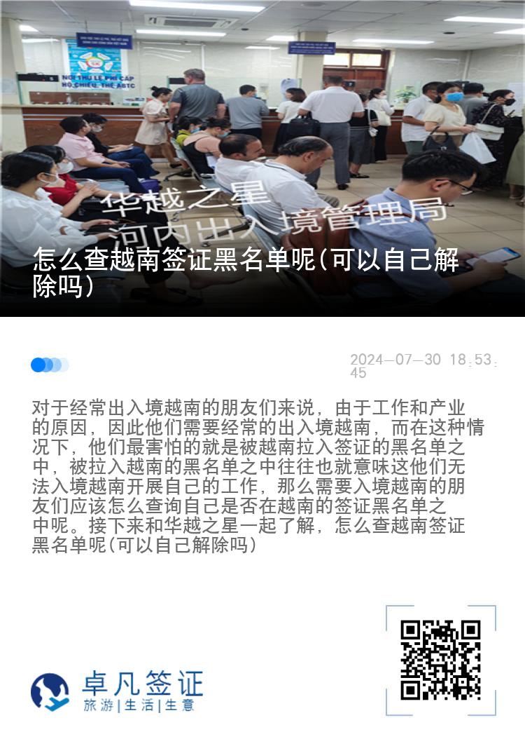 怎么查越南签证黑名单呢(可以自己解除吗)